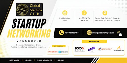 GLOBAL STARTUPS CLUB l STARTUP NETWORKING VANCOUVER 2026
