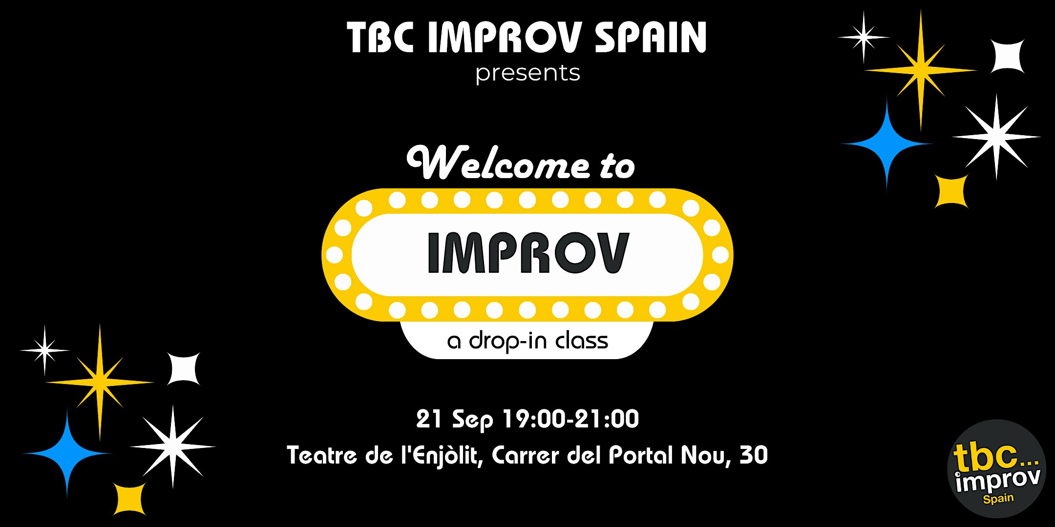 Welcome to Improv: A Drop-In Improv Class w/ TBC Improv Spain