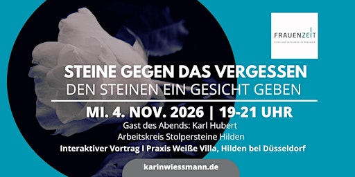 FRAUENZEIT: STEINE GEGEN DAS VERGESSEN I Hilden bei Düsseldorf