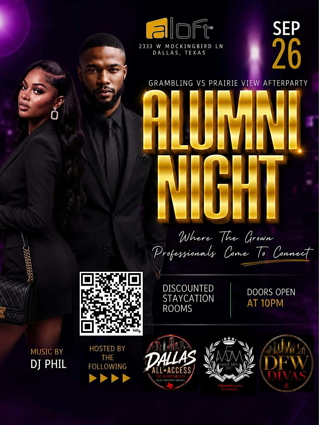 Sat :: Sept 26th - GRAMBLING - PRAIRIE VIEW ALUMNI NIGHT  @ ALOFT