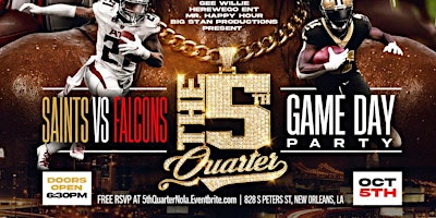 ((THE 5TH QUARTER)) SAINTS vs. FALCONS GAME WATCH x AFTER PARTY @ REPUBLIC
