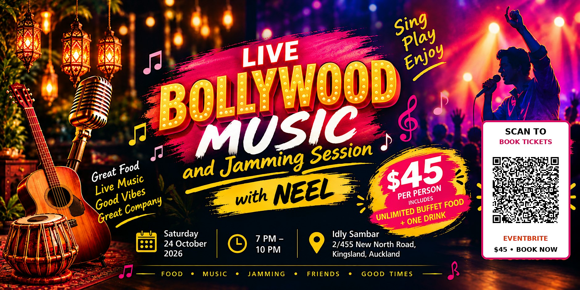 Live Bollywood music and Jamming session