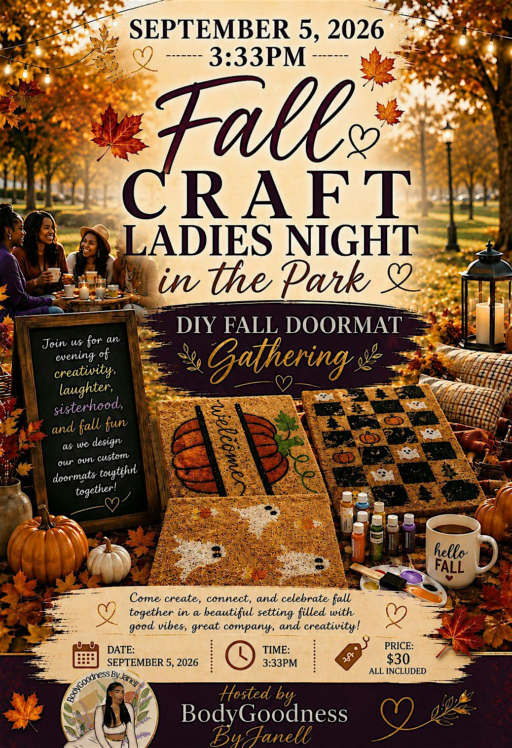 Fall Craft Ladies Night In The Park