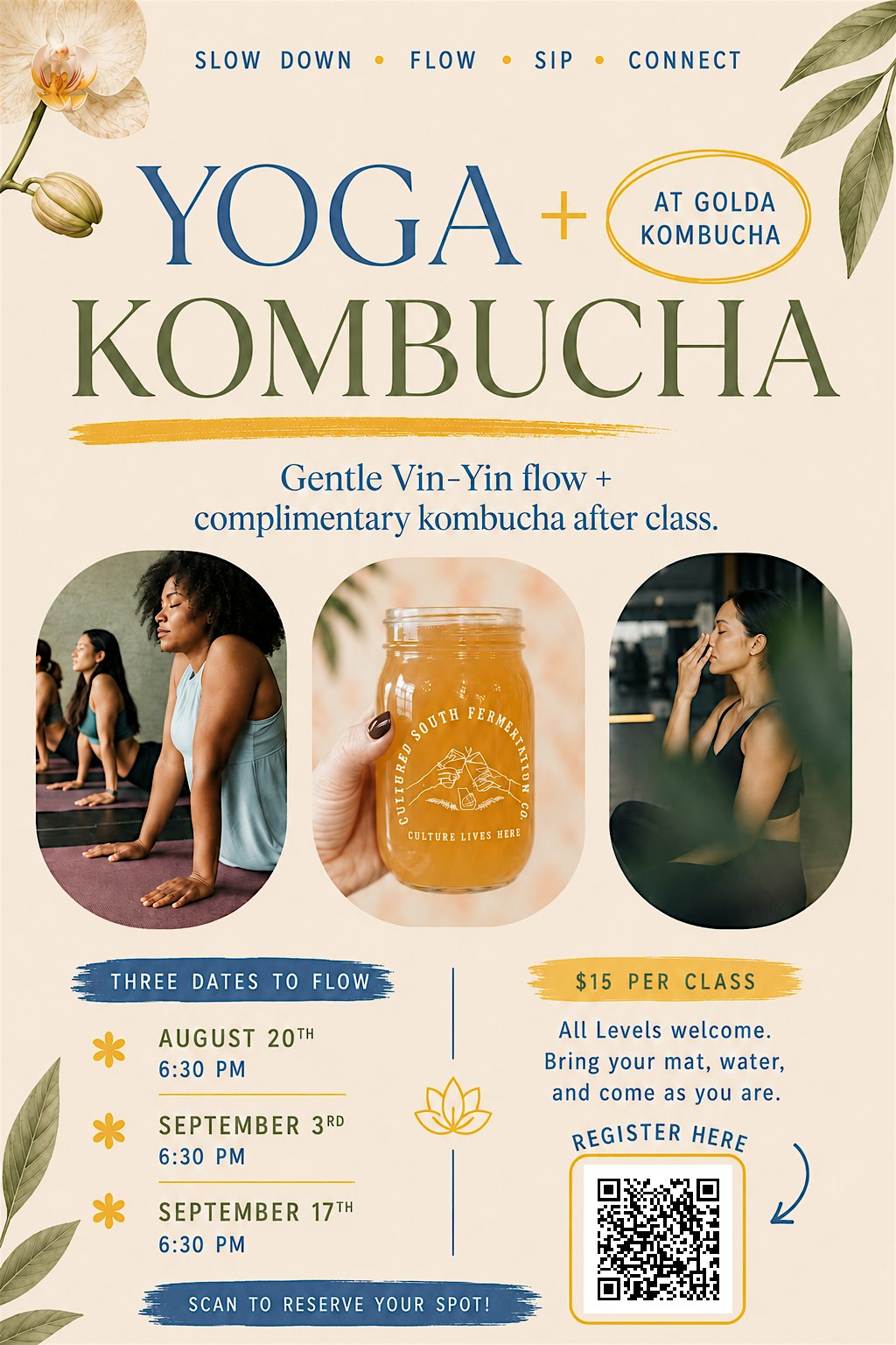 Yoga + Kombucha