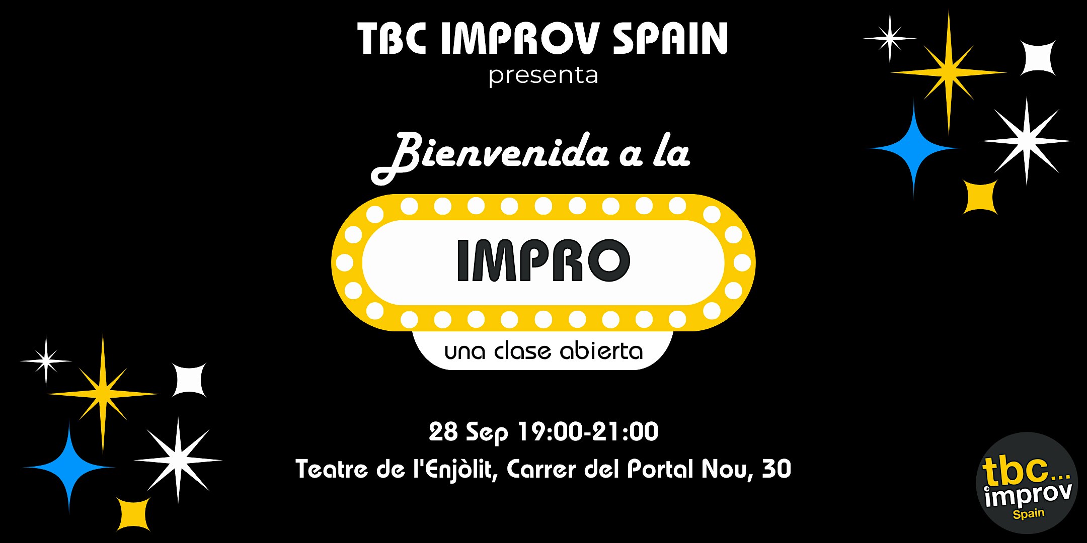 Bienvenida a la Impro: Una clase abierta con TBC Improv Spain