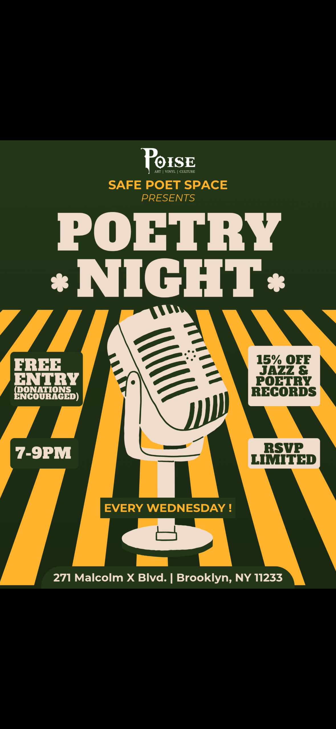 Poetry Night  EVERY WEDNESDAY