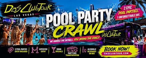 Las Vegas Pool Party Crawl with Party Bus