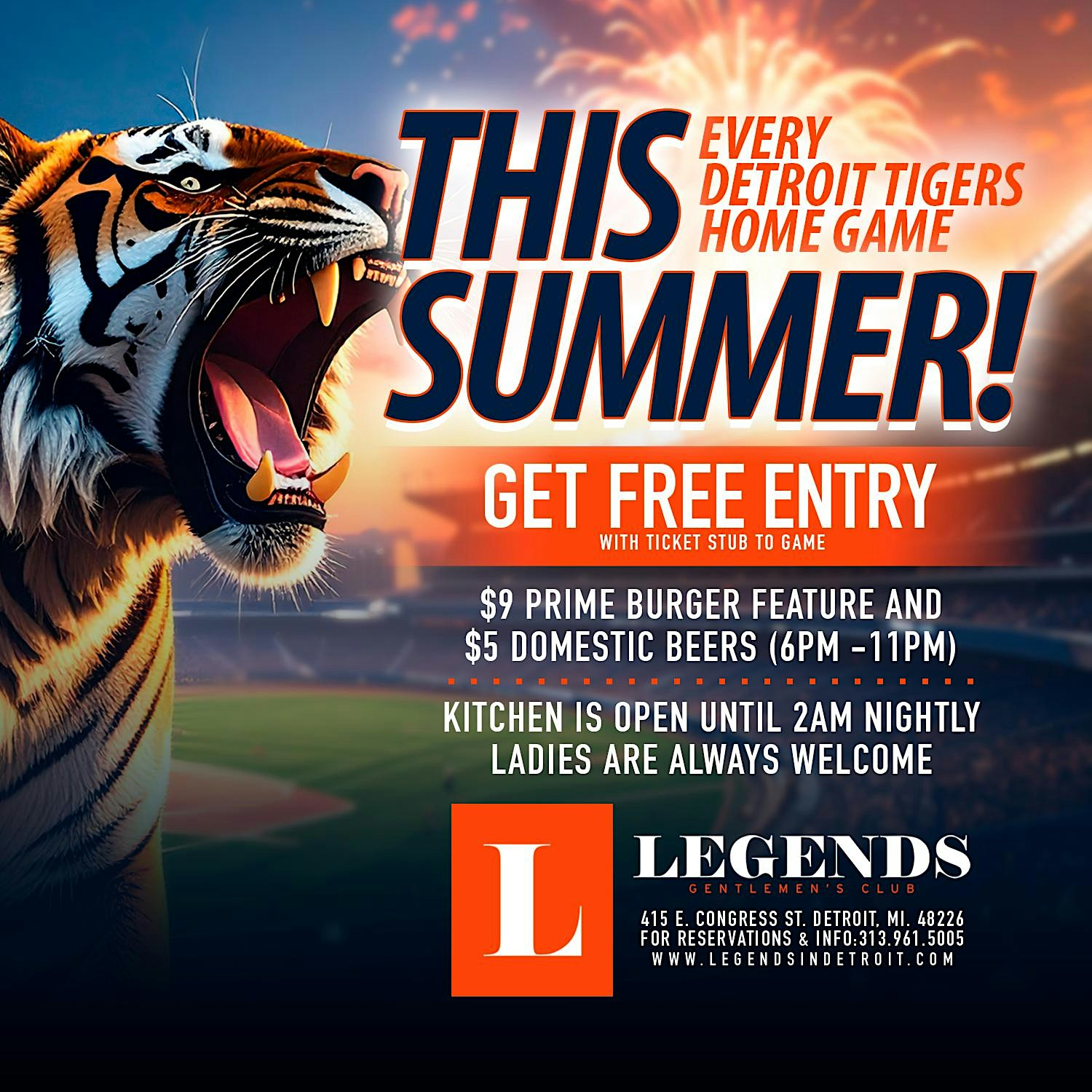 This Summer! Every Detroit Tigers Home Game