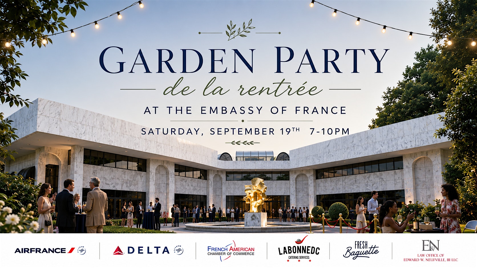 Garden Party de la Rentrée at the Embassy of France