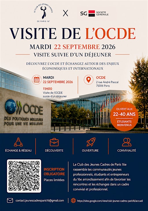Visite de l'OCDE et déjeuner du Club des Jeunes Cadres Paris 16