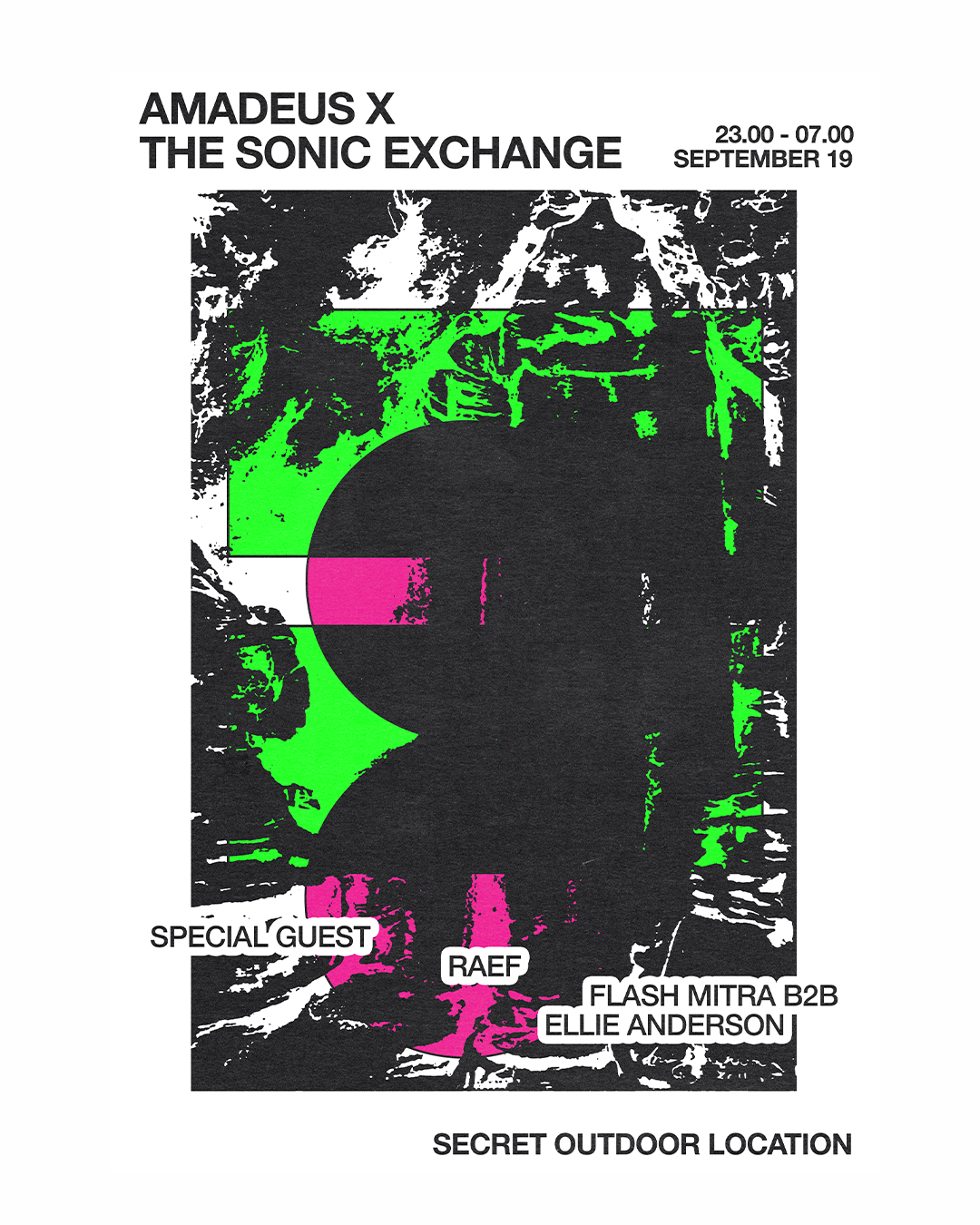 Amadeus x The Sonic Exchange present: Flash Mitra, Ellie Anderson, Raef, Special Guest