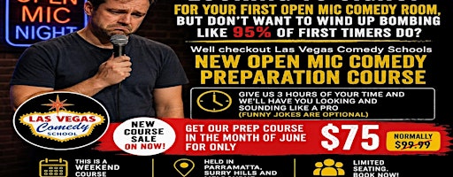 Open Mic Comedy Preparation Course - Surry Hills
