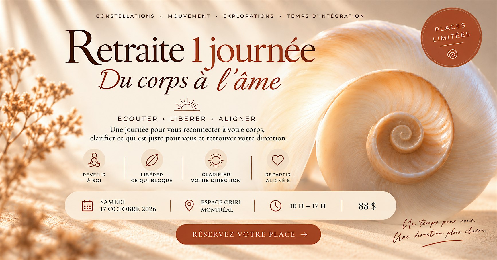 DU CORPS À L’ÂME  Une retraite d’une journée pour revenir à soi