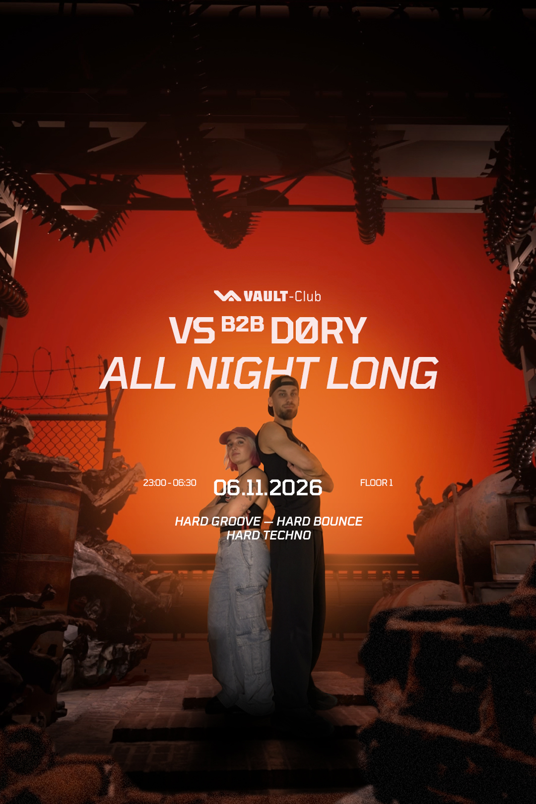 VAULT-Club — VS B2B DØRY [All night long] — HARD TECHNO / HARD BOUNCE / HARD GROOVE