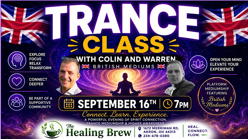 Trance Mediumship Development – 2-Day Intensive with Colin & Warren