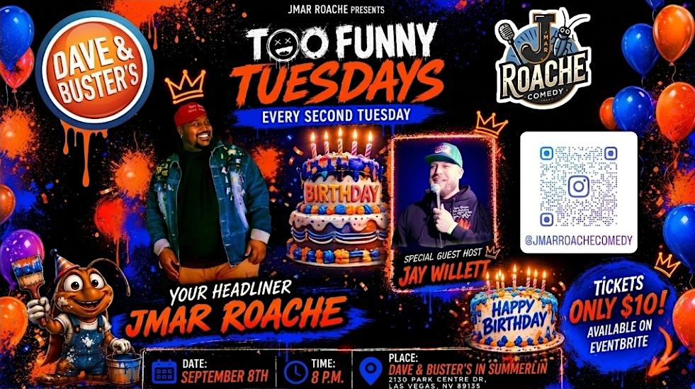 Too Funny Tuesdays: Live Stand-Up Comedy at Dave & Busters (Only $10)