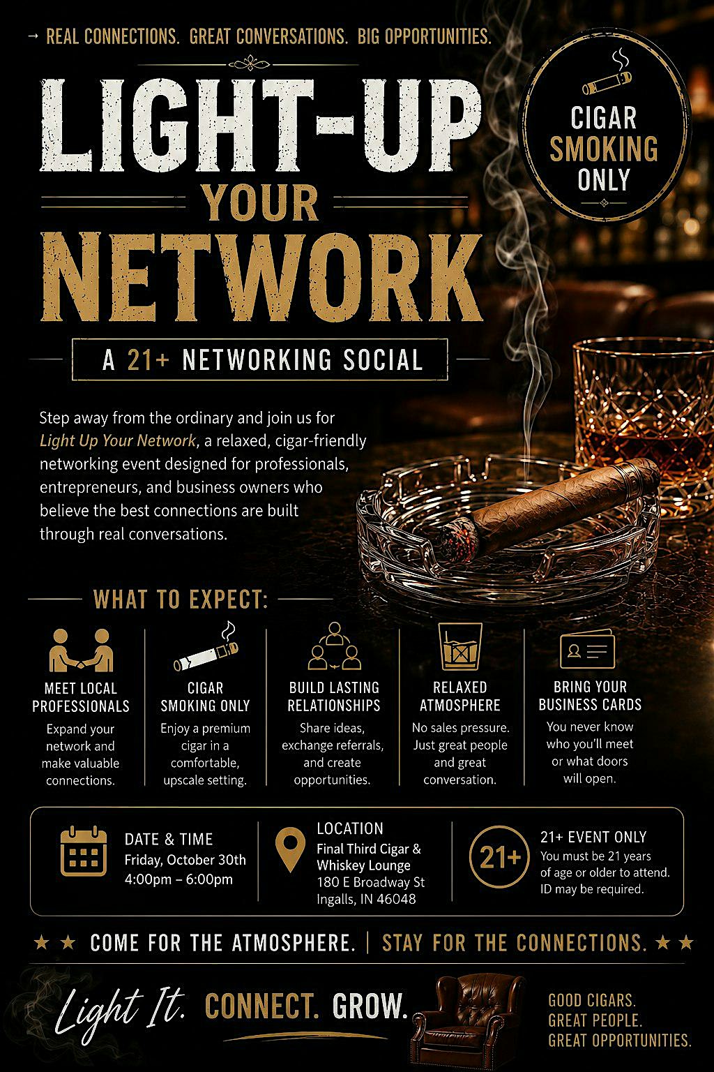 Light-Up Your Network: Indy Area's Only Smoking-Friendly Networking Event