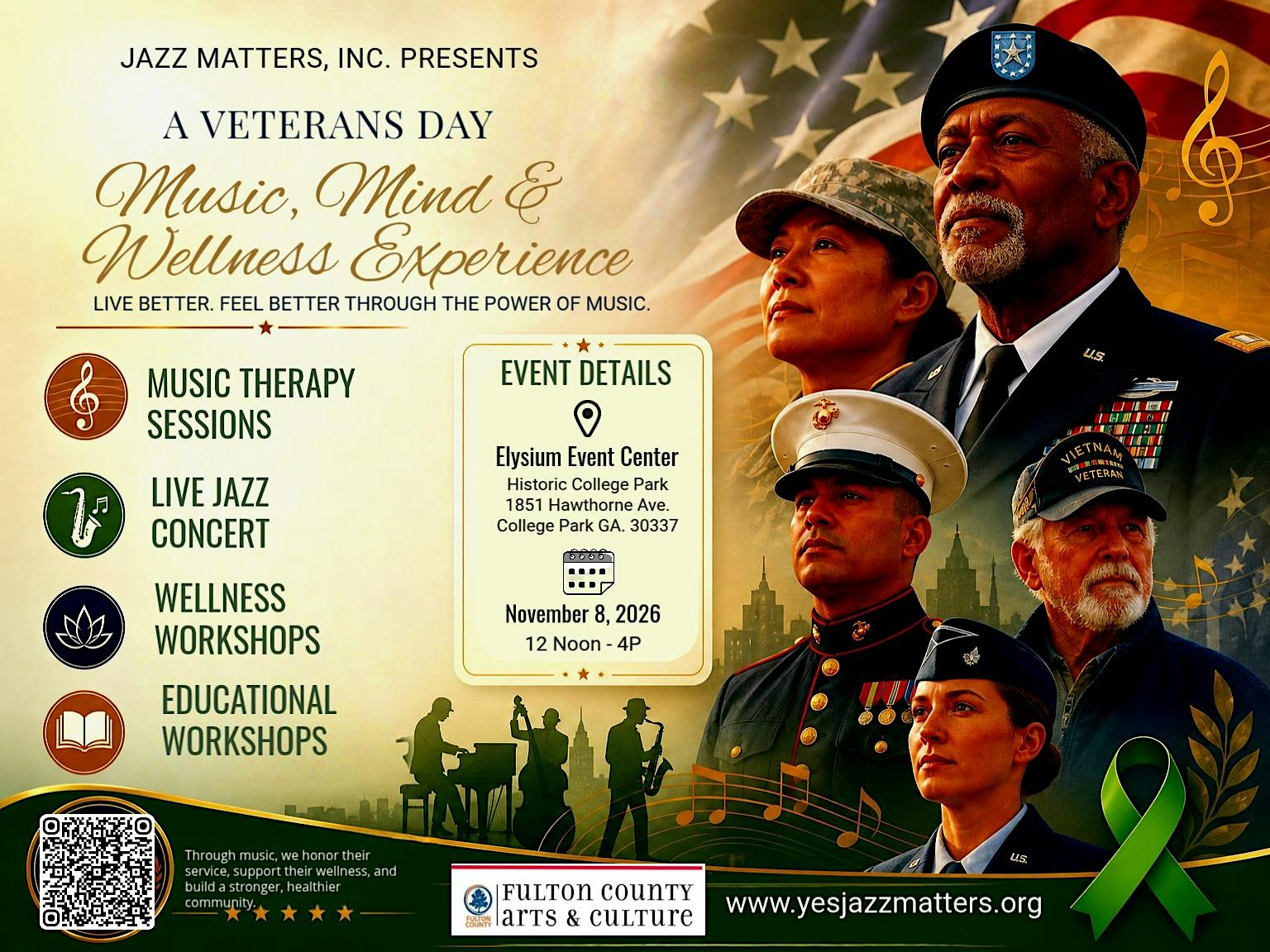 A Veterans Day Music, Mind & Wellness Experience