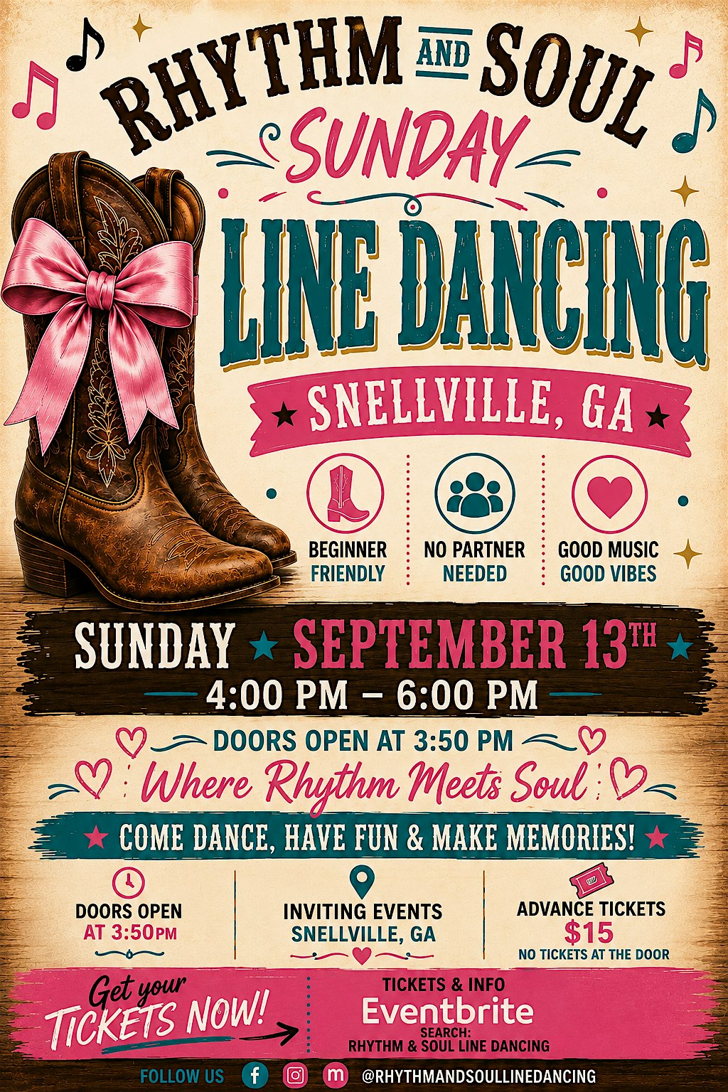 Rhythm & Soul Sunday: Line Dancing in Snellville!