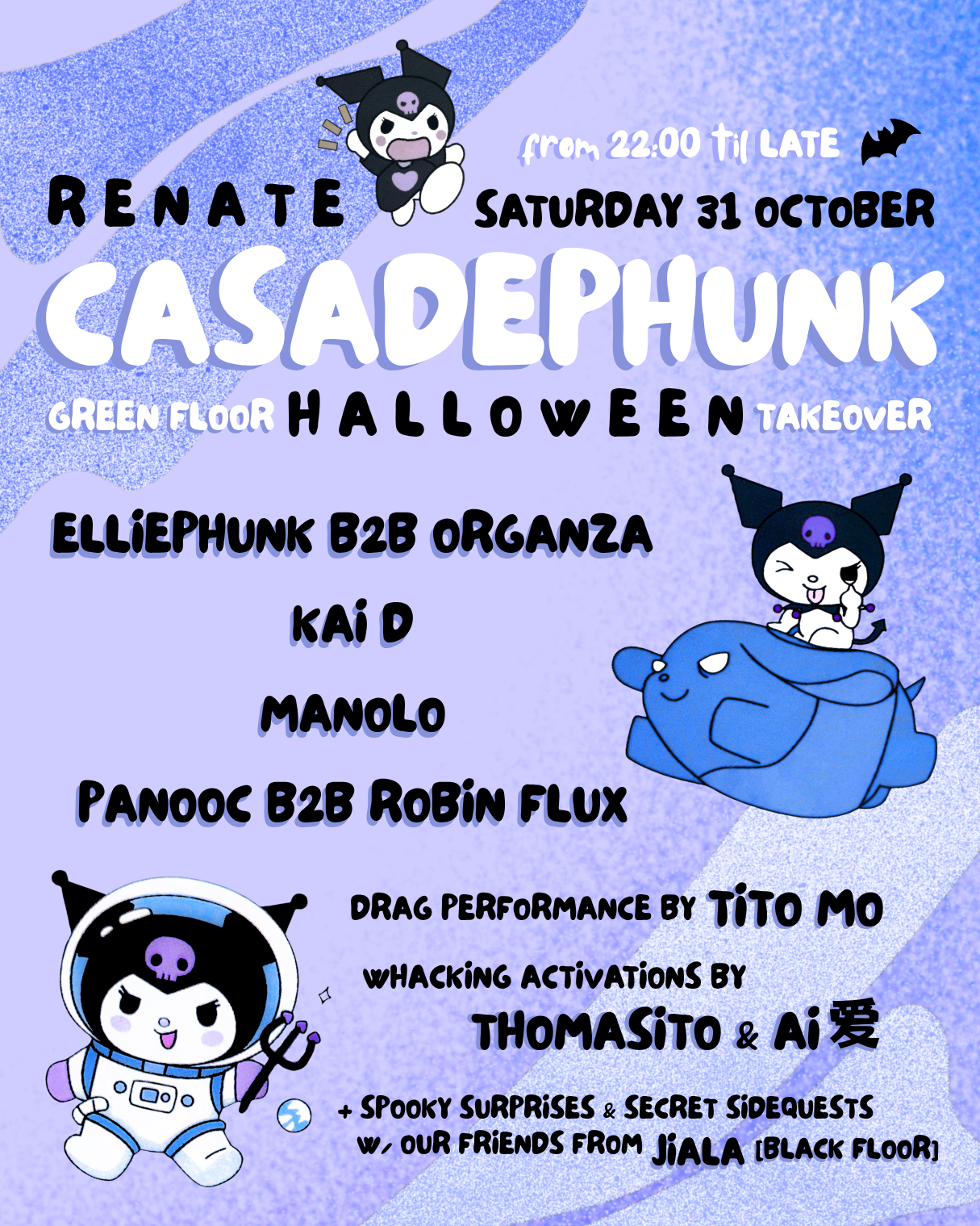 Renate's Halloween Klubnacht w/ Coco Cobra, casadephunk, Jiāla & Antina's SpookWave