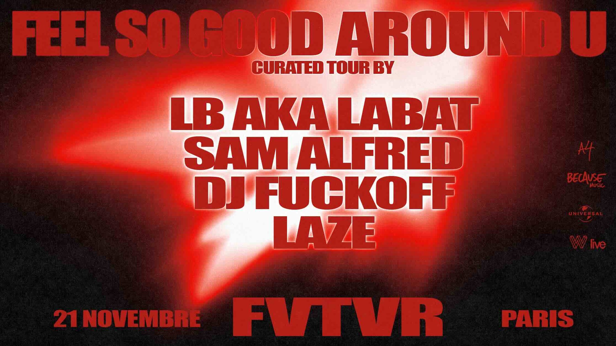 LB aka LABAT curated tour w/ Sam Alfred, DJ Fuckoff & LAZE