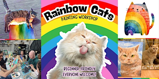Rainbow Cats - Cat painting workshop for beginners Pride Leiden