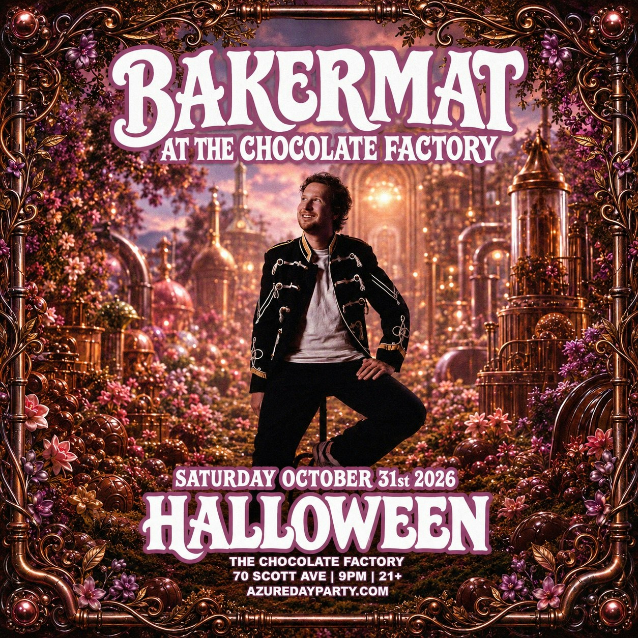 Azure Presents: Bakermat at The Chocolate Factory - Halloween 10/31