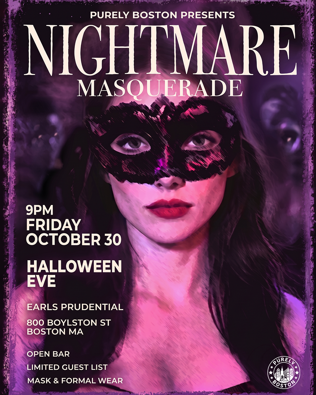 PURELY BOSTON'S ☾ NIGHTMARE MASQUERADE ☾ OPEN BAR