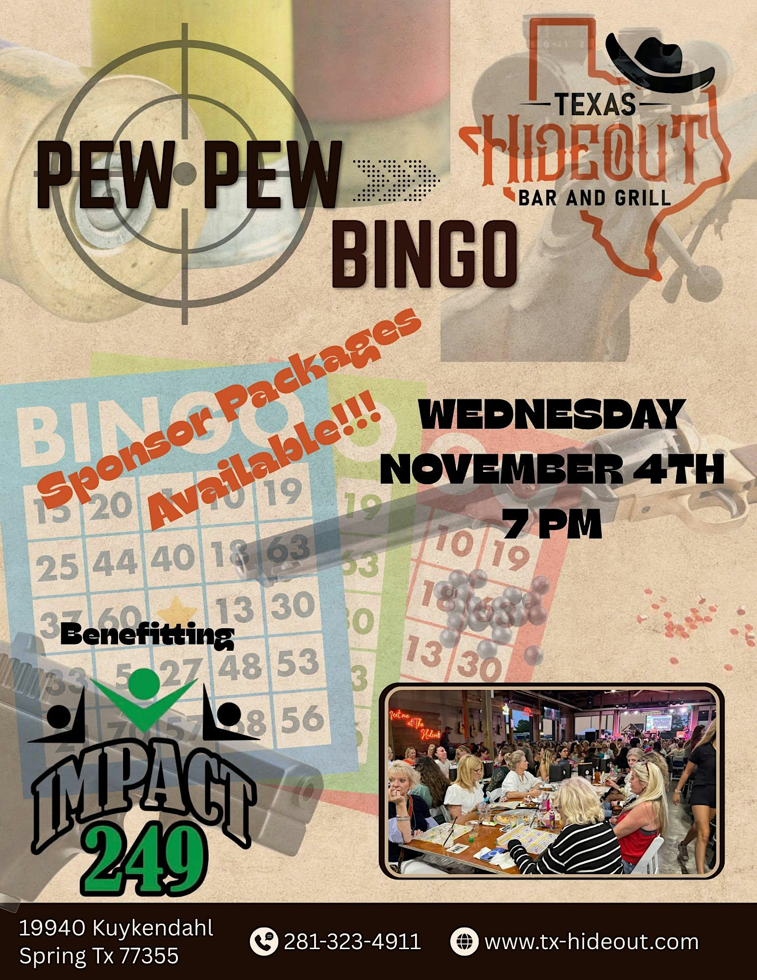 Texas Hideout presents Pew Pew Bingo!