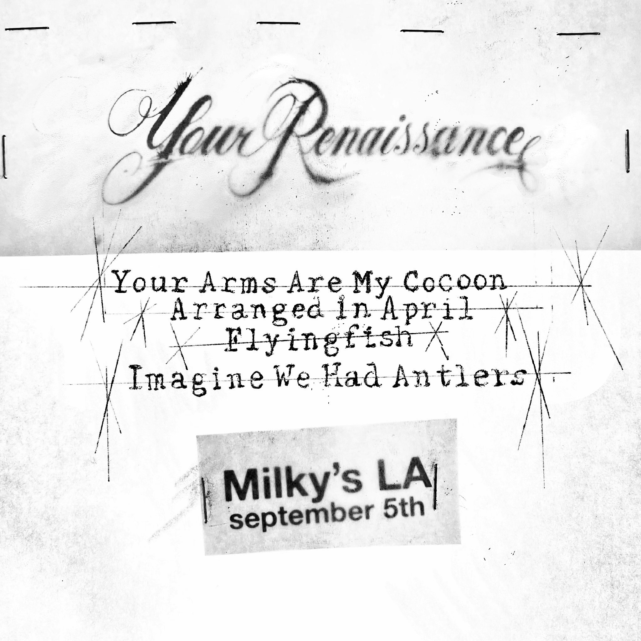 Your Arms Are My Cocoon, Arranged in April, Flyingfish, Imagine We Had Antlers