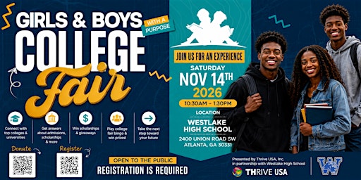 3rd Annual Girls and Boys with a Purpose College Fair
