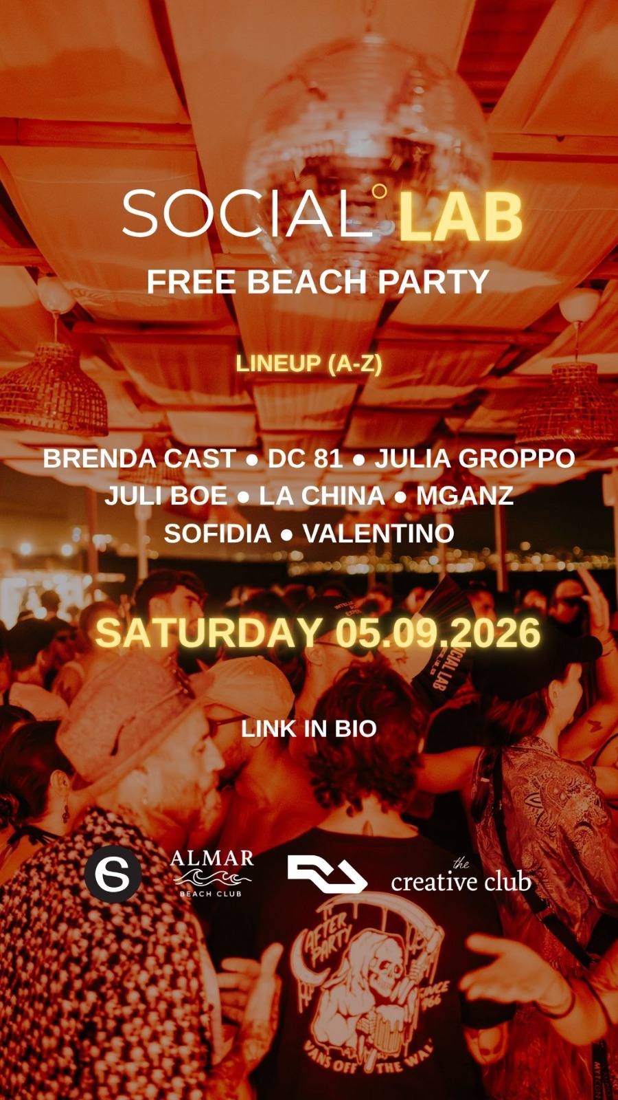 FREE BEACH PARTY OPEN AIR - SOCIAL LAB SUMMER EDITION
