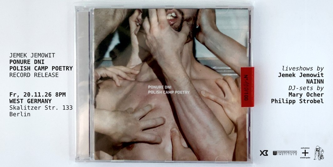 Jemek Jemowit – 'Ponure Dni' Release Party + NAINN + DJ Philipp Strobel + DJ Mary Ocher