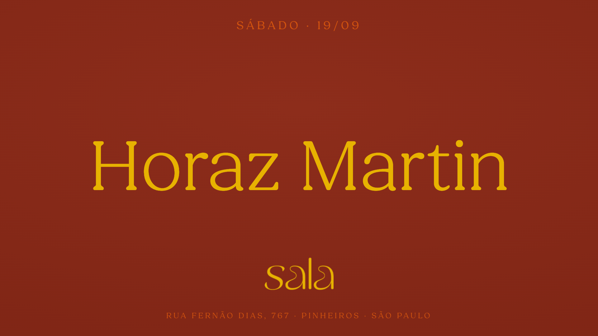 Sala recebe Horaz Martin