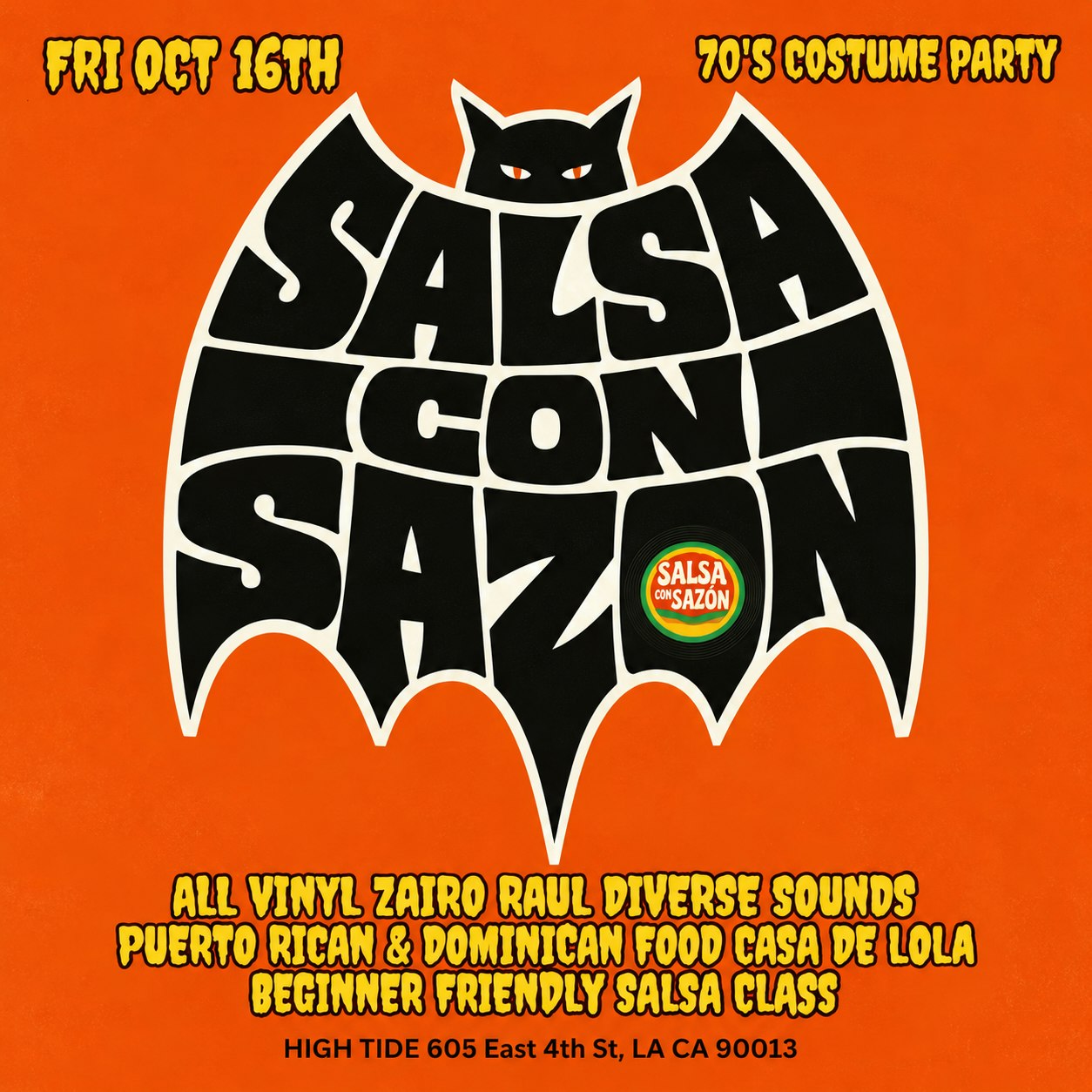 Salsa con Sazón: 70’s Halloween Costume Party