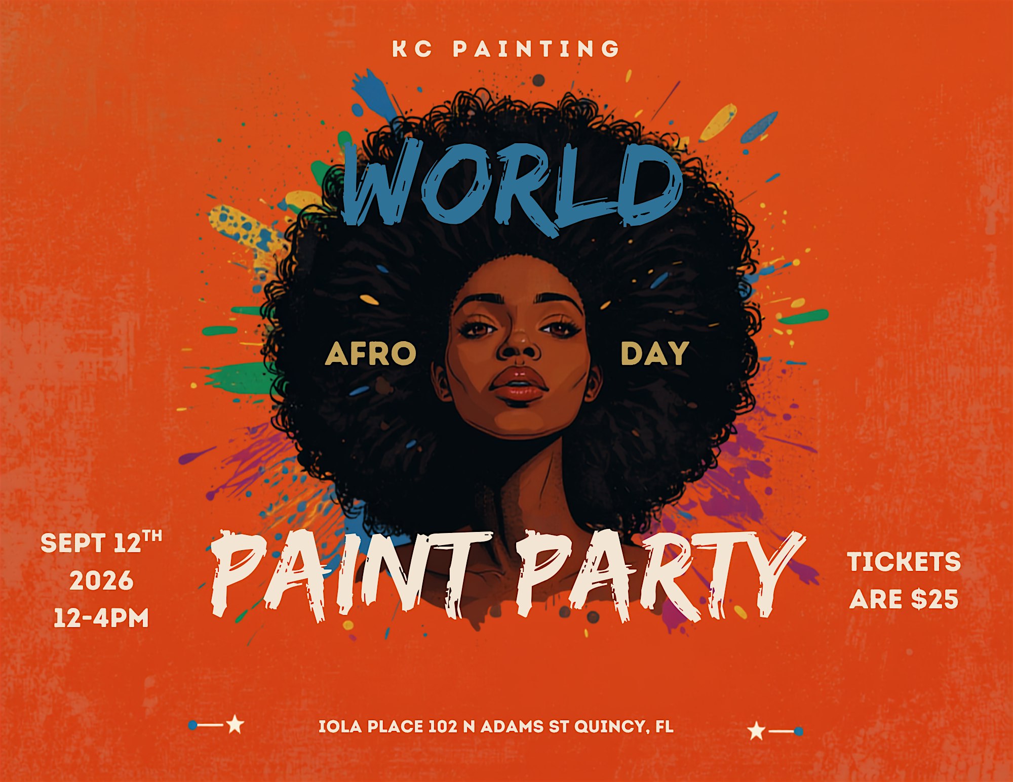 Wolrd Afro Day Paint Party
