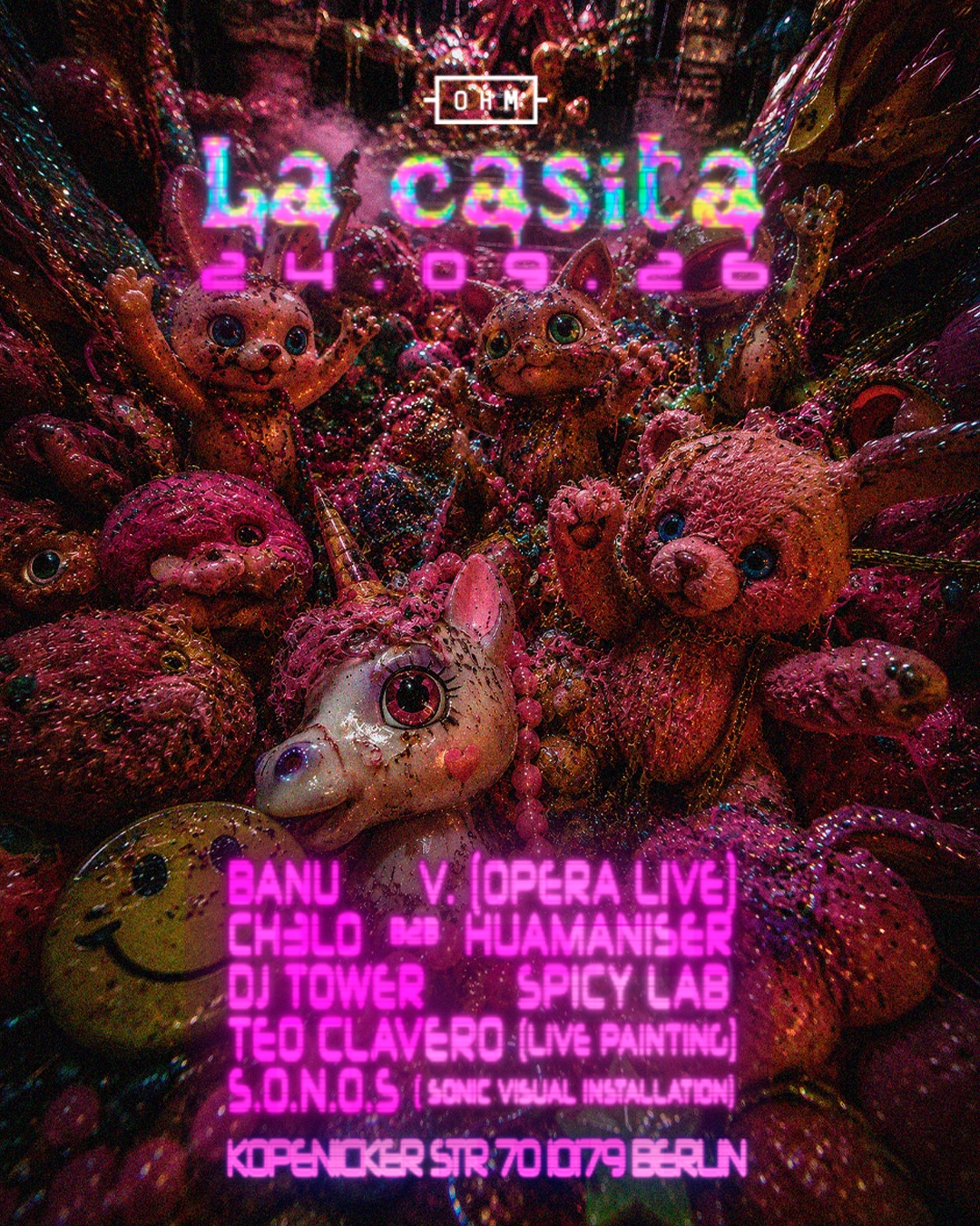 LA CASITA presents: Banu, CH3LO b2b HUAMMANISER, V.(Live), SPICY LAB & Much More