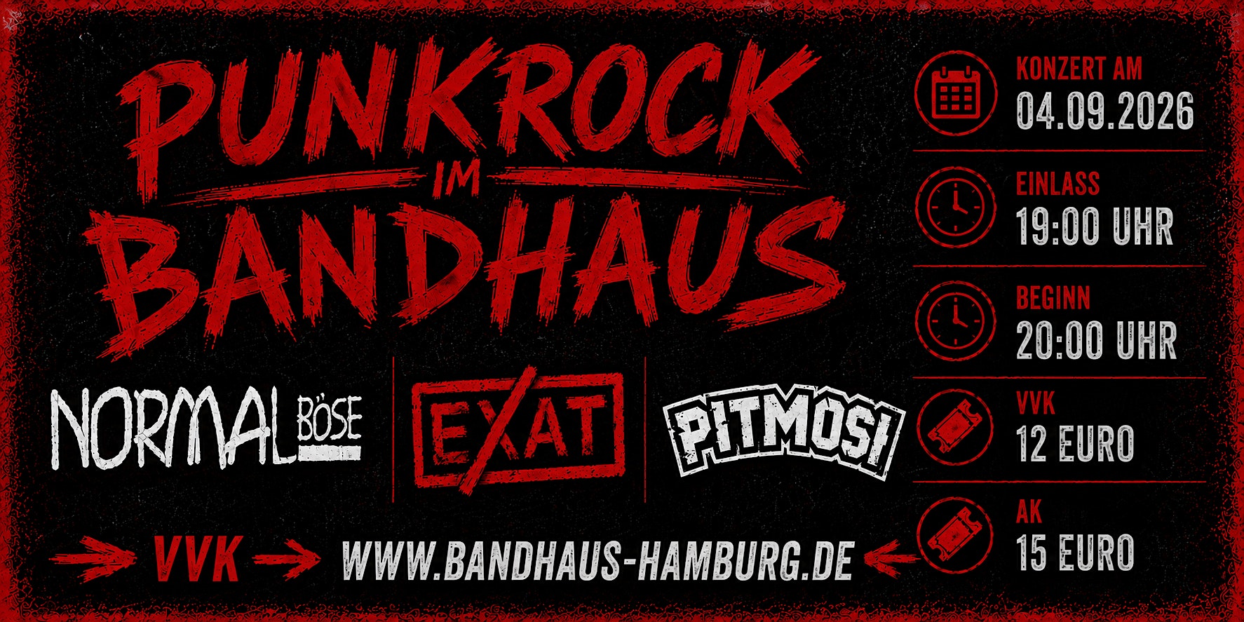 Normalböse, EXAT & Pitmosh live - Punkrockparty