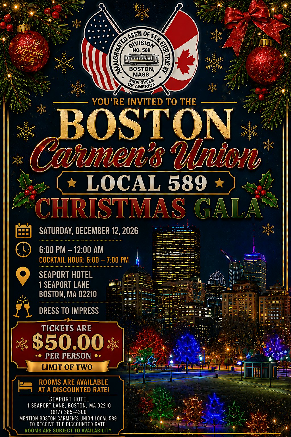 Boston Carmen's Union Local 589 Christmas Gala