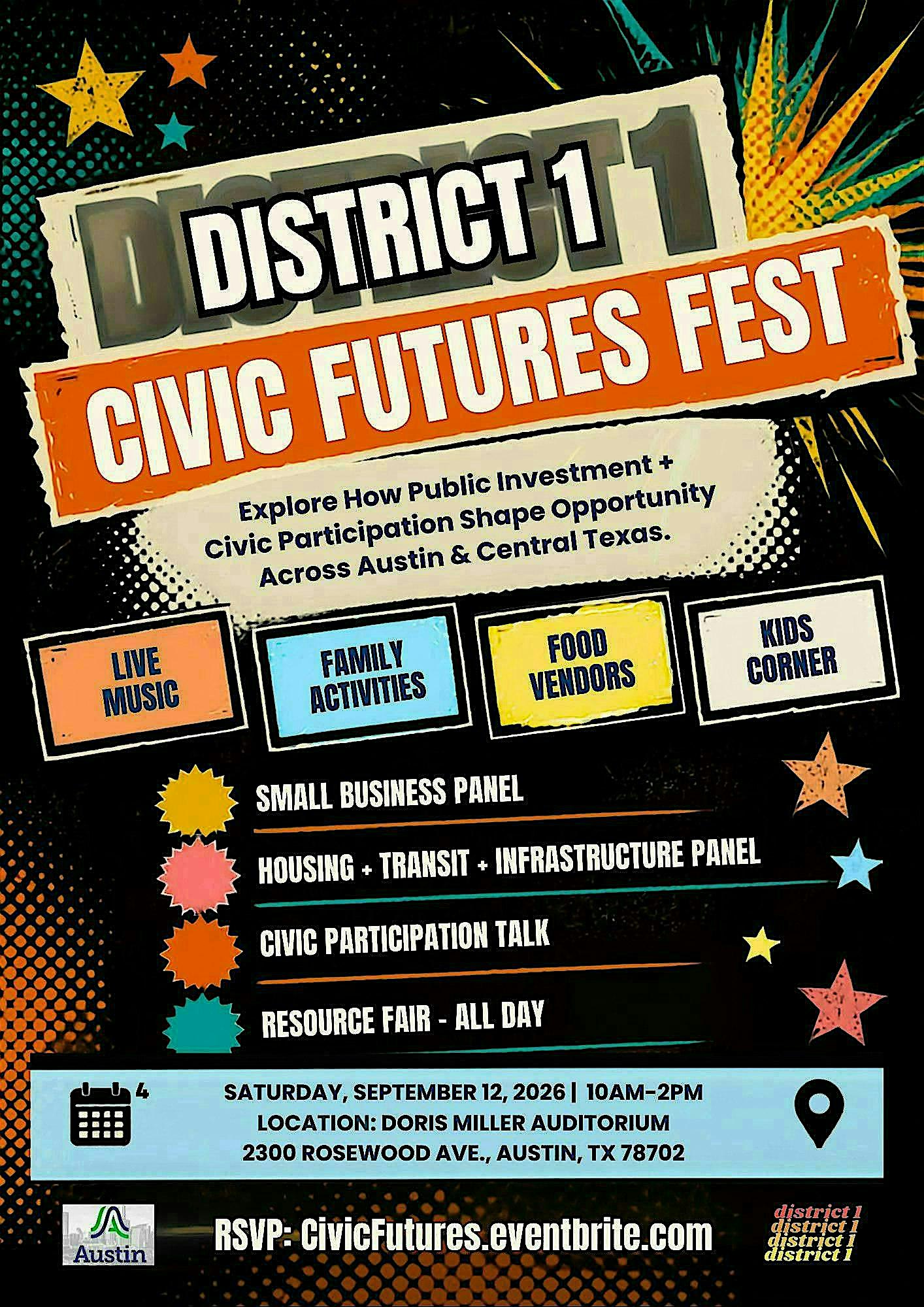 Civic Futures Fest: Hosted by the Austin City Council District 1 Office