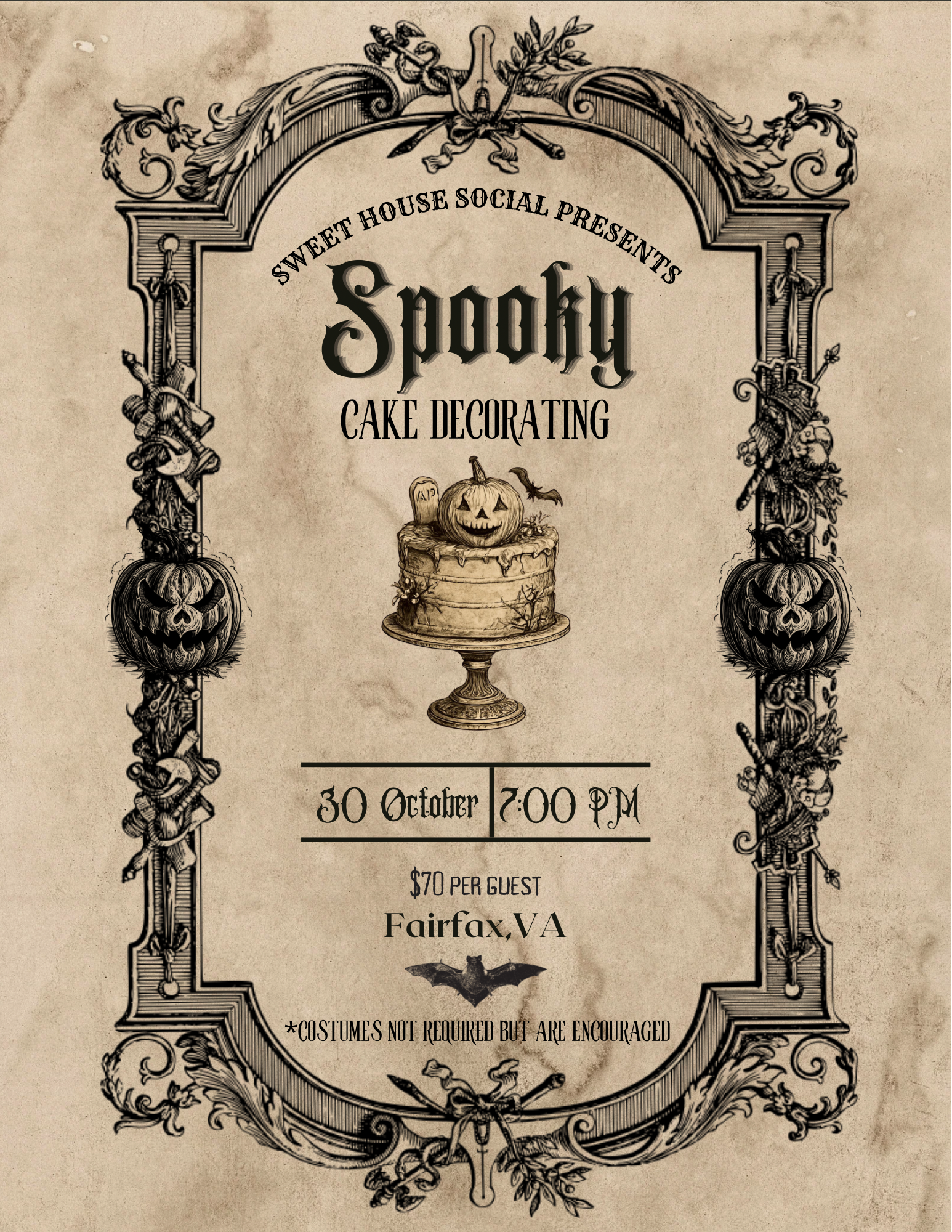 Spooky Cake Decorating Class