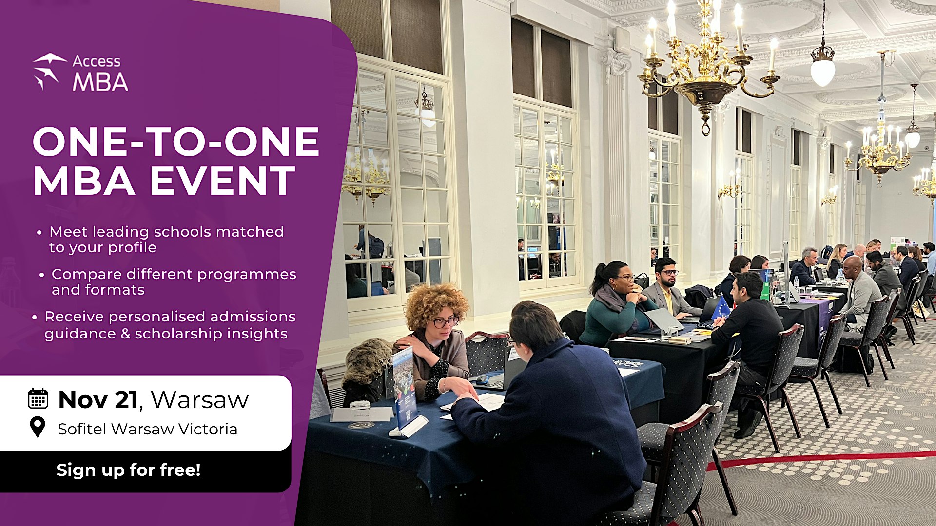 Meet Top MBA Schools in Warsaw - Free Entry!
