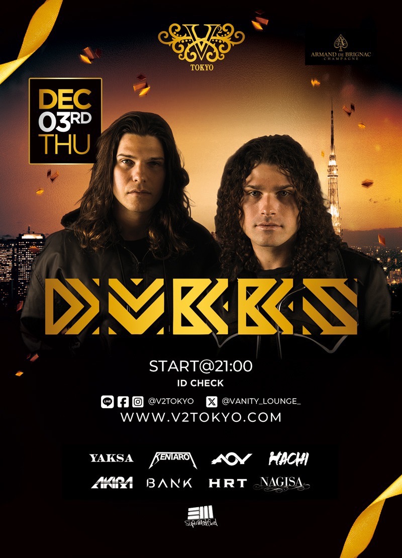 12/3(THU) DVBBS is coming to V2TOKYO