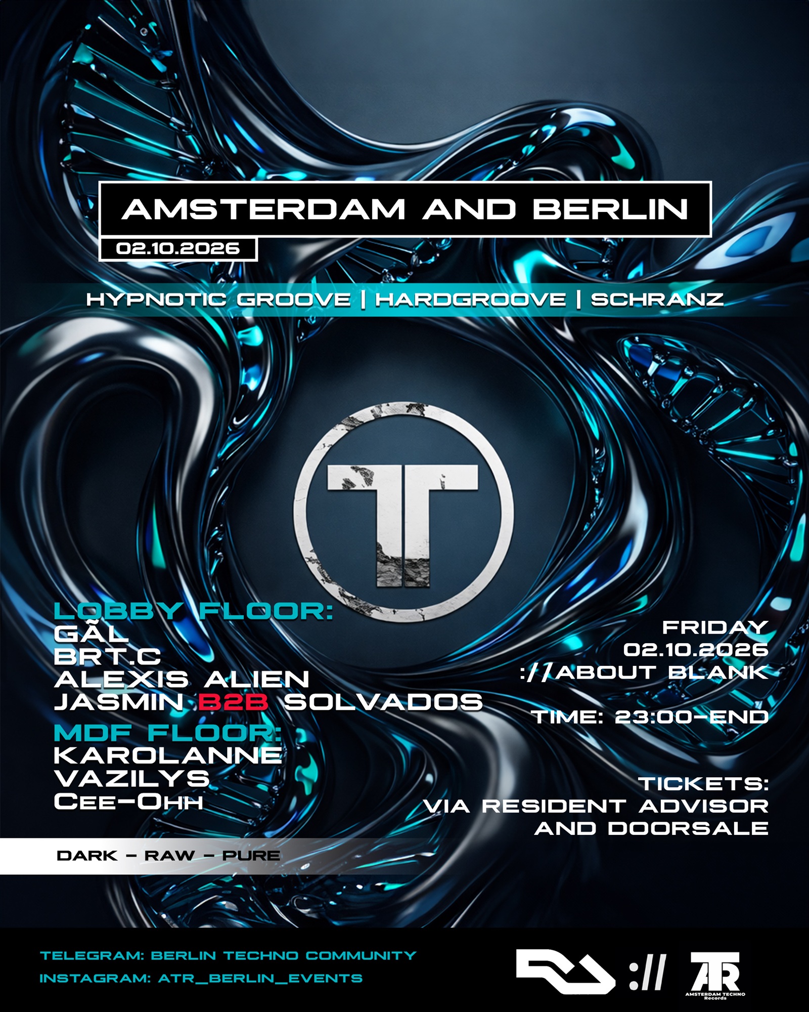 Amsterdam Techno Records and ://about blank on Friday's [Amsterdam and Berlin]