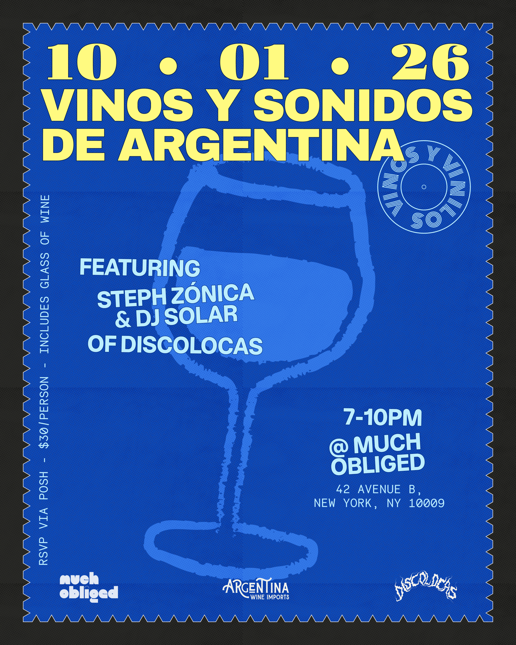 VINOS Y VINILOS: Vinos y Sonidos de Argentina at Much Obliged