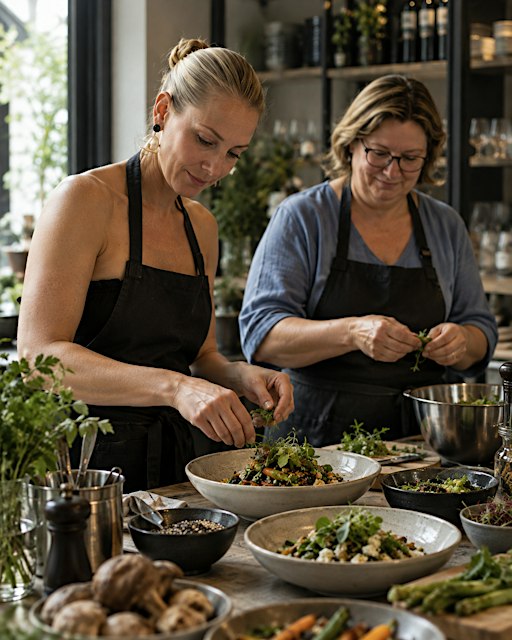 Yoga Canteen meets Maison16 – Vegetarisches Drei-Gänge-Dinner mit Wei