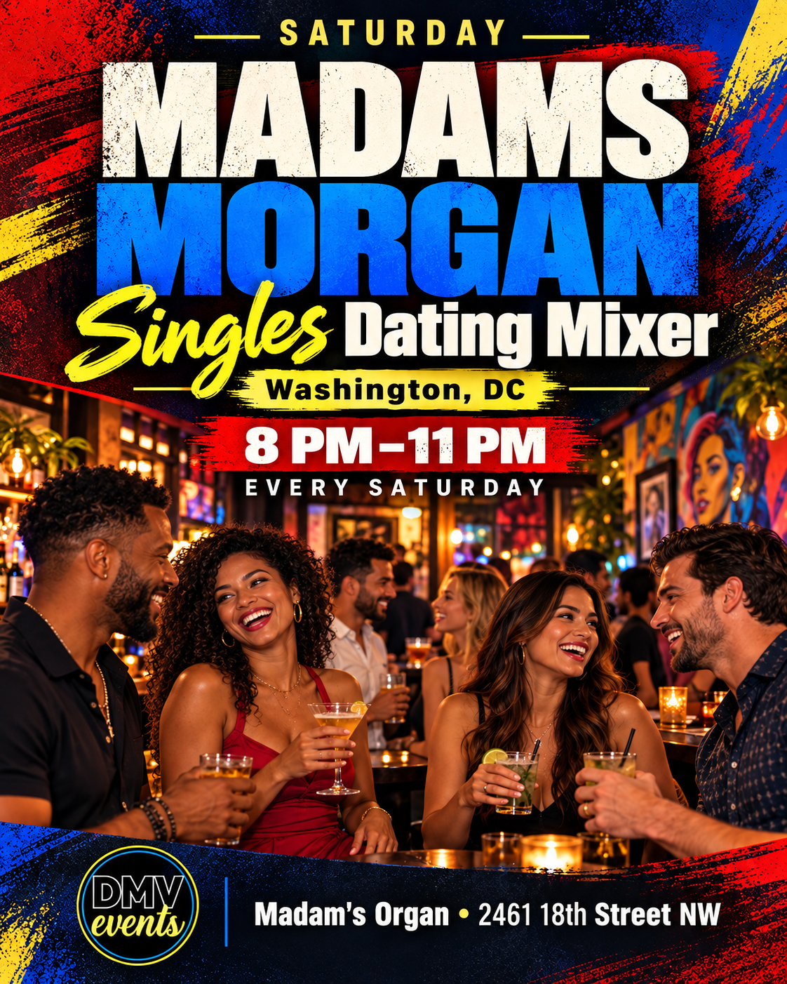 Saturday Madams Morgan Singles Dating Mixer: DC