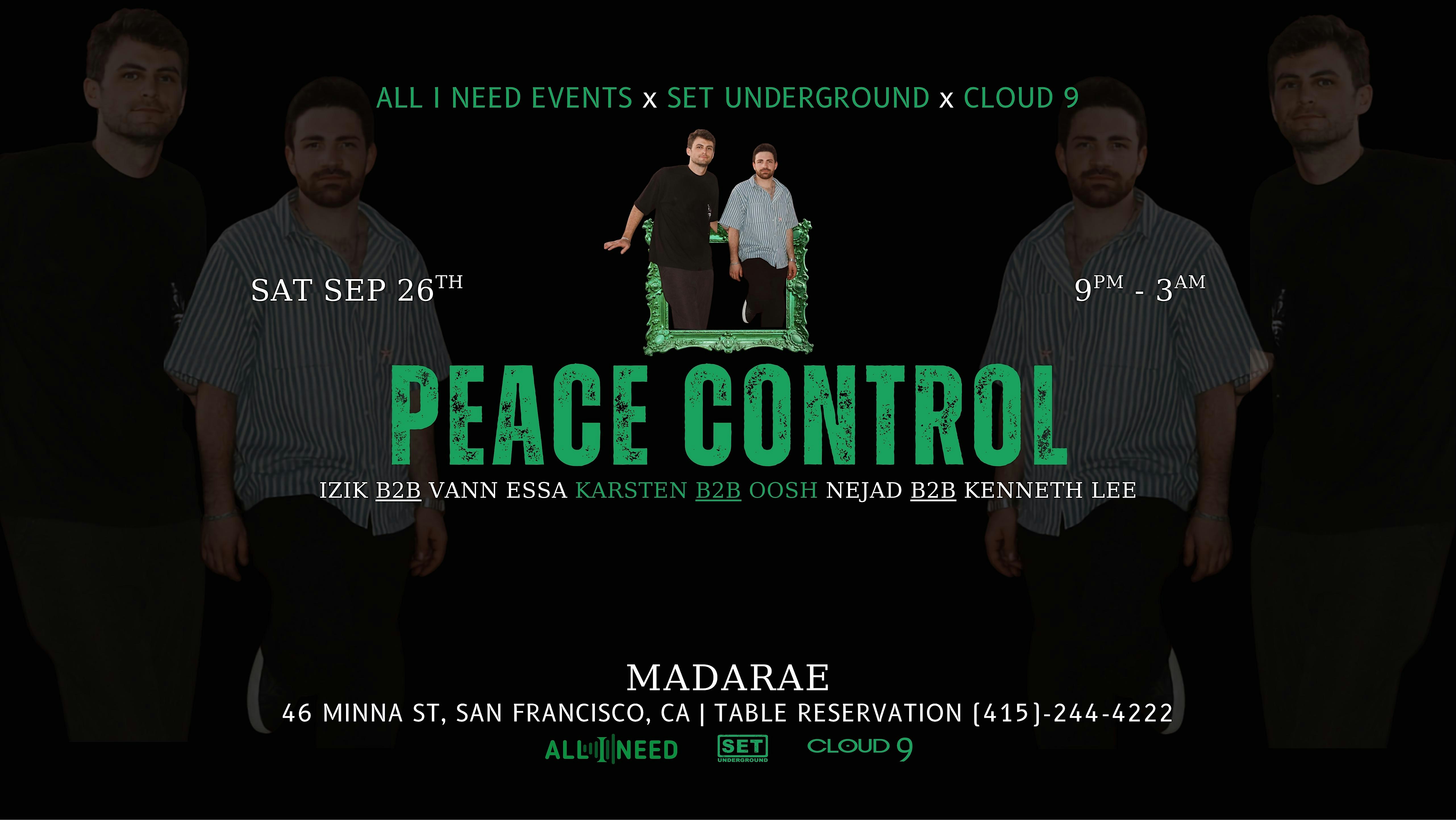 PEACE CONTROL  (Afro House & Indie Dance)  at MadaRae