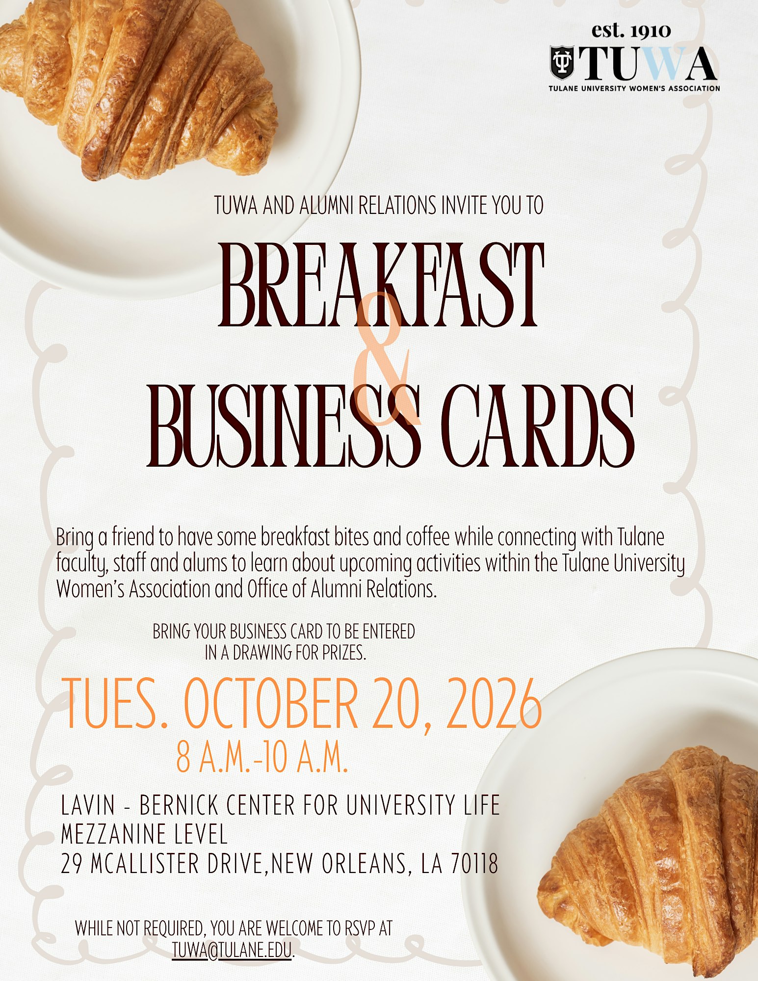 2026 Breakfast and Business Cards