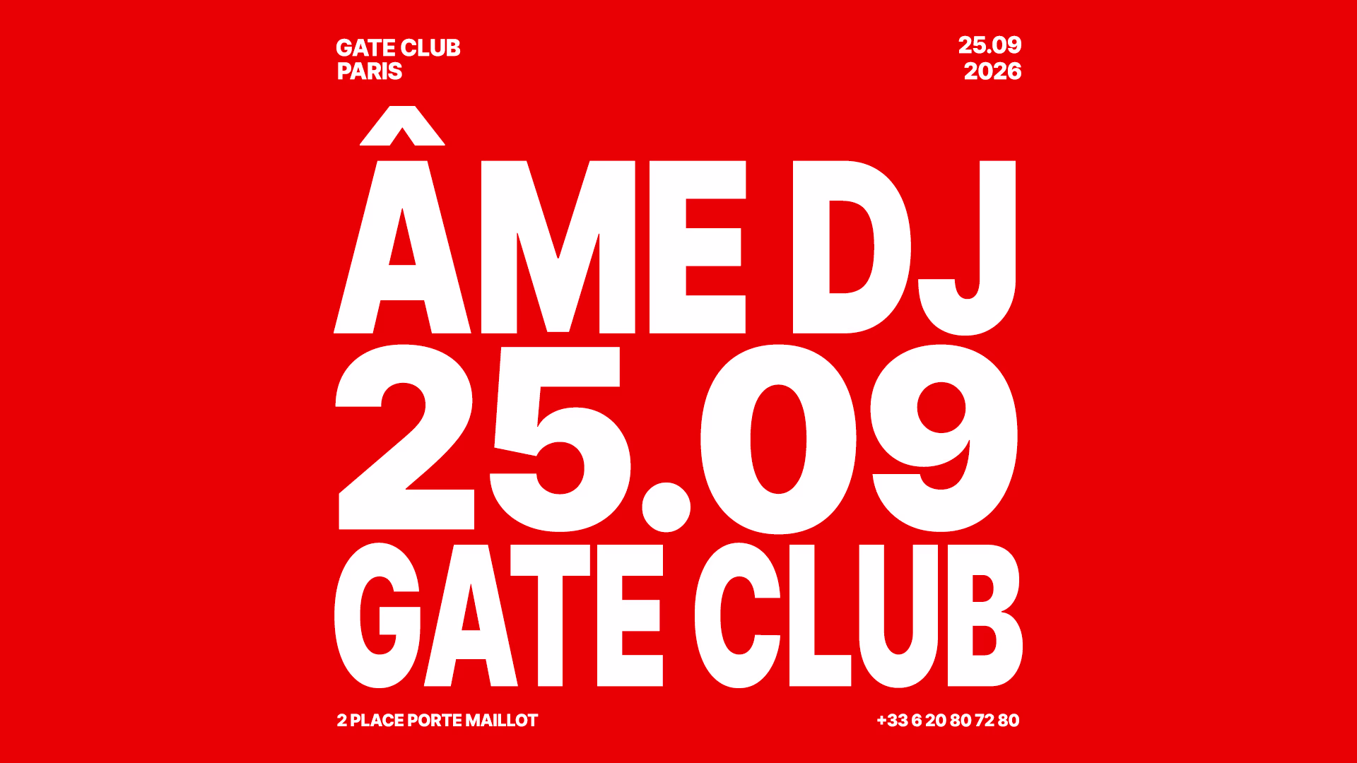 Âme Dj X Gate Club Paris